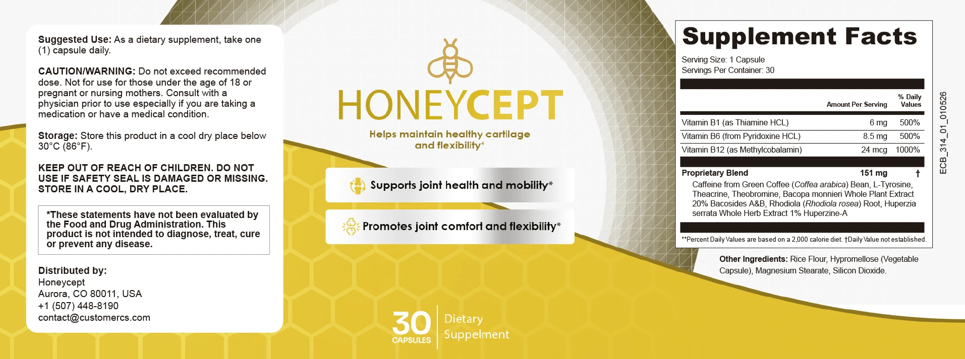 HoneyCept Supplement Bottle